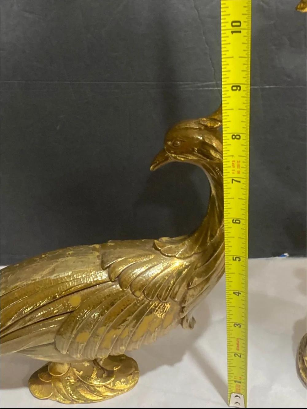 2 Mid Century Hollywood Regency Peacock Pheasant Sculptures by Syroco MCM
